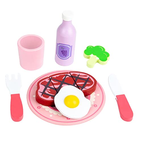 IMIKEYA 1Satz Spielküche Zubehör aus Holz Lebensmittelsimulation Frühstücksset mit Steak Ei Teller Tasse Flasche und Rollenspiel für Jahren für Jungen IMIKEYA 1Satz Spielküche Zubehör aus Holz Lebensmittelsimulation Frühstücksset mit Steak Ei Teller Tasse Flasche und Rollenspiel für Jahren für Jungen von IMIKEYA