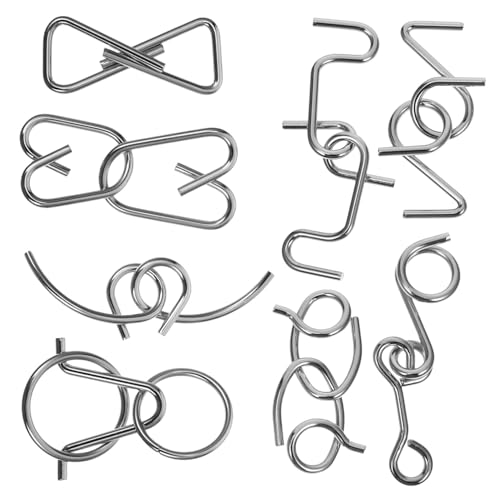 IMIKEYA 1Satz Teiliges Metall Puzzlespielzeug Für Intelligentes Entsperren Der Ringe Logikspiel Für Geduld Und Perfektes Für Rätsel von IMIKEYA