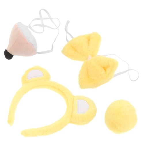 IMIKEYA 1Satz Tierbärenkostüm mit Ohren Stirnband Nase Fliege für Bühnenaufführungen Geburtstagsfeiern und Cosplay Events IMIKEYA 1Satz Tierbärenkostüm mit Ohren Stirnband Nase Fliege für Bühnenaufführungen Geburtstagsfeiern und Cosplay Events von IMIKEYA