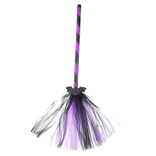 IMIKEYA 1Stück Halloween Besen Deko Mit Gestreiftem Griff Kreatives Für Partys Und Cosplay Perfektes Zubehör Für Halloween Feiern Und Maskeraden von IMIKEYA