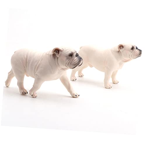 IMIKEYA 1Stück PVC Modell Figurine Haustier Hund Dekoration Realistische Bulldogge Statisches Tiermodell Desktop Ornamental Für Hundeliebhaber von IMIKEYA