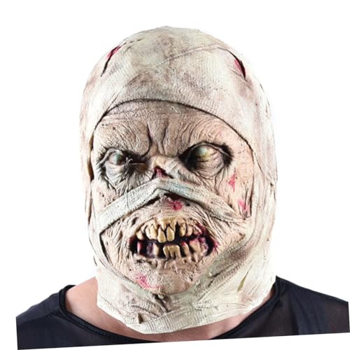 IMIKEYA 1Stk gruselige Kopfmaske beängstigend voller Kopf halloween geschenke halloween assecoires Horror-Zombie-Mumienmaske gruselige Masken Universal- schmücken von IMIKEYA