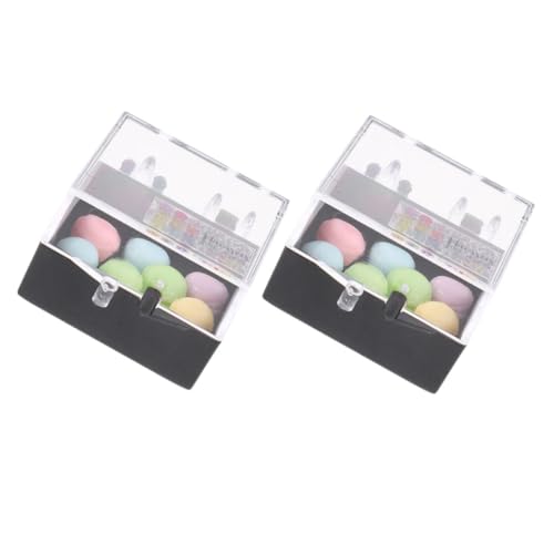 IMIKEYA 2 Boxen Kunststoff Mini Küchenzubehör Lebensmittel Puppenhaus Macaron Mini Macaron von IMIKEYA
