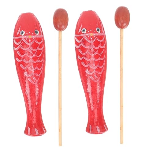 IMIKEYA 2 Paare Fisch-Musikinstrument aus Holz Spielzeuginstrumente für Musikinstrument Musikinstrumente für -Schlaginstrument Musikspielzeug rot IMIKEYA 2 Paare Fisch-Musikinstrument aus Holz Spielzeuginstrumente für Musikinstrument Musikinstrumente für -Schlaginstrument Musikspielzeug rot von IMIKEYA