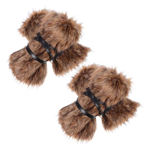 IMIKEYA 2 Paare Retro Fleece Beinwickel für Halloween Cosplay Verstellbare und Bequeme Kostümaccessoires für und Partys von IMIKEYA