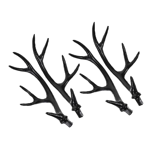 IMIKEYA 2 Paare Simulierte Hirschgeweih Dekorationen für Halloween Kostüme DIY Kopfstück für Cosplay Accessoires Leichte Kunsthorn Dekoration für Partys und Feiern von IMIKEYA
