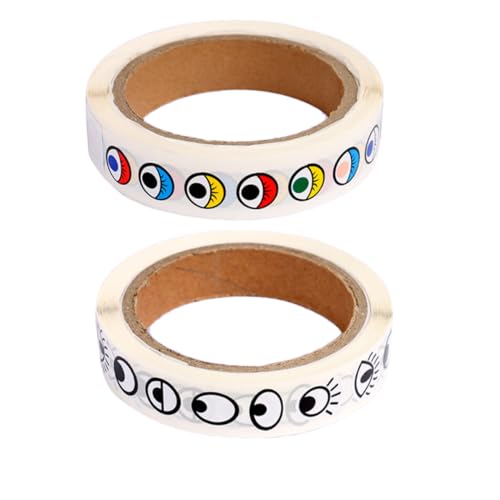 IMIKEYA 2 Rollen Aufkleber mit Augen Muster DIY Etiketten für Bastelprojekte und Schwarz Weiße Augen für Aufkleber pro Hochwertigem Gefertigt IMIKEYA 2 Rollen Aufkleber mit Augen Muster DIY Etiketten für Bastelprojekte und Schwarz Weiße Augen für Aufkleber pro Hochwertigem Gefertigt von IMIKEYA