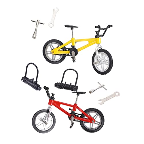 IMIKEYA 2 Sätze Finger-Cycling-Brettspiel Mini Schreibtisch-Wettkampfspielzeug -Fingerfahrrad Schreibtischspielzeug Finger -Radspielzeug Tisch-Wettkampfspiel Plastik von IMIKEYA