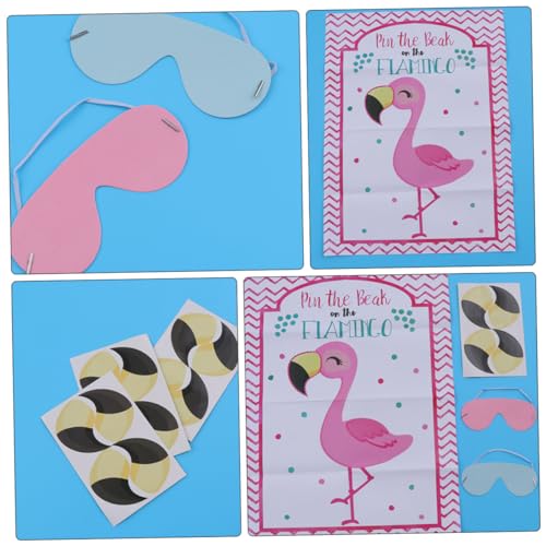IMIKEYA 2 Sätze Flamingo Themen Aufkleber Poster mit Augenbinde für Pin The Beak Kinderparty Deko und Spielspaß für Geburtstagsfeiern und Schulveranstaltungen IMIKEYA 2 Sätze Flamingo Themen Aufkleber Poster mit Augenbinde für Pin The Beak Kinderparty Deko und Spielspaß für Geburtstagsfeiern und Schulveranstaltungen von IMIKEYA
