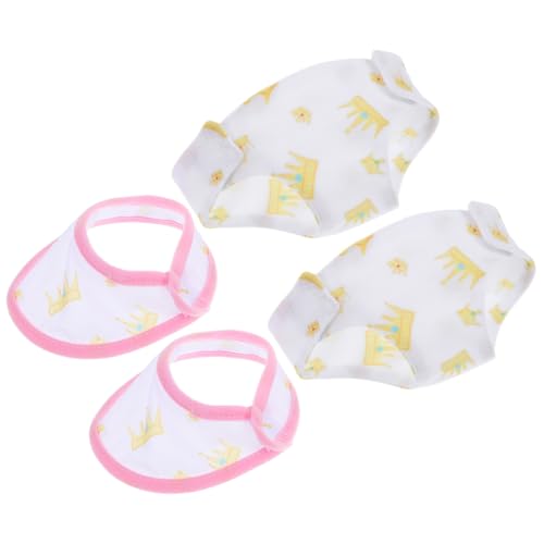 IMIKEYA Puppenkostüm-zubehör-Set 2 Sets Babypuppen-unterwäsche-lätzchen Weiche Atmungsaktive Materialien Für 18-Zoll-Puppen von IMIKEYA