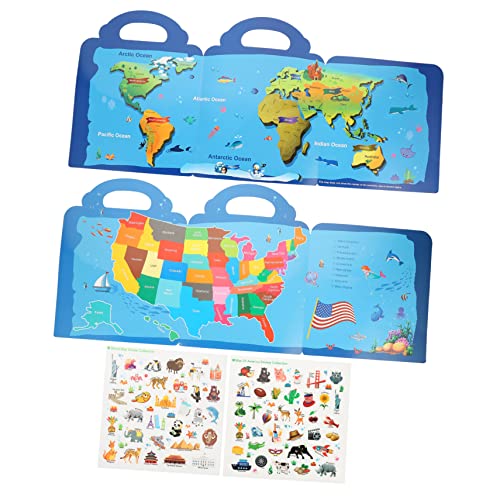 IMIKEYA 2 Sätze Stickerbuch für Kleinkinder Wiederverwendbares Aufkleberbuch für Kleinkinder Stickerbuch für Kleinkindspielzeug Wasserdichtes Umweltschutz-Szenenbuch von IMIKEYA