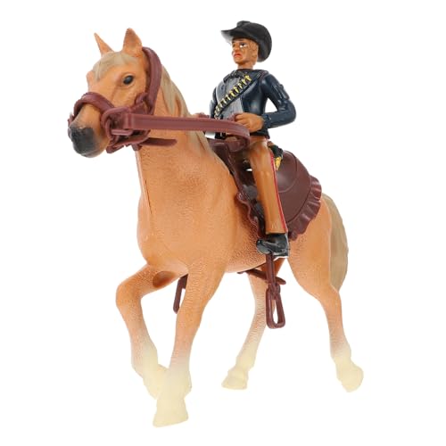 IMIKEYA 2 Sätze Western- -Modell Action Figur Amerikanisches Puppenzubehör Mini-tierspielzeug Figuren Von Nutztieren Wild-West-Figuren -Puppe Dekoratives Pferdemodell Ländlich von IMIKEYA