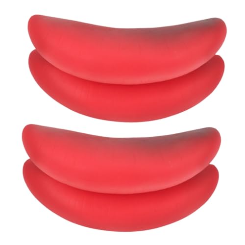 IMIKEYA 2 Sätze Wurst-Mund-Massage-Requisite Rotlippen-Mund-Cosplay Wurstmund-Requisiten Lustiger Großer Mund Lustiger Roter Lippenmund Rote Lippen-Mund-Requisiten Party-Clown-Mund Gummi von IMIKEYA