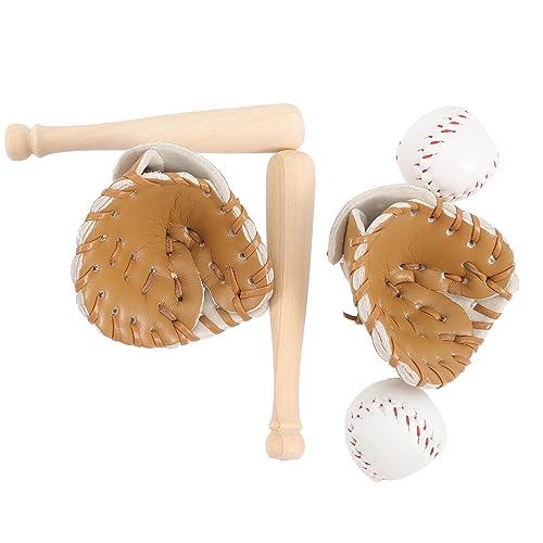 IMIKEYA 2 Sets Miniatur-Baseballschläger Handschuh Und Ball – Mini-Baseball-Kuchendekorationen Für Puppenhaus-Accessoires DIY-Bastelparty-Gastgeschenk IMIKEYA 2 Sets Miniatur-Baseballschläger Handschuh Und Ball – Mini-Baseball-Kuchendekorationen Für Puppenhaus-Accessoires DIY-Bastelparty-Gastgeschenk von IMIKEYA