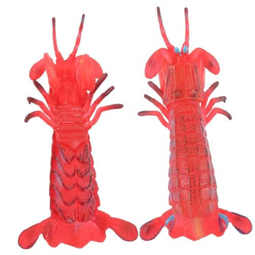 IMIKEYA 2 Stck. Meereslebewesen-Modell Garnele Aquarium simuliertes Essen Simuliertes Tiermodell PVC rot IMIKEYA 2 Stck. Meereslebewesen-Modell Garnele Aquarium simuliertes Essen Simuliertes Tiermodell PVC rot von IMIKEYA