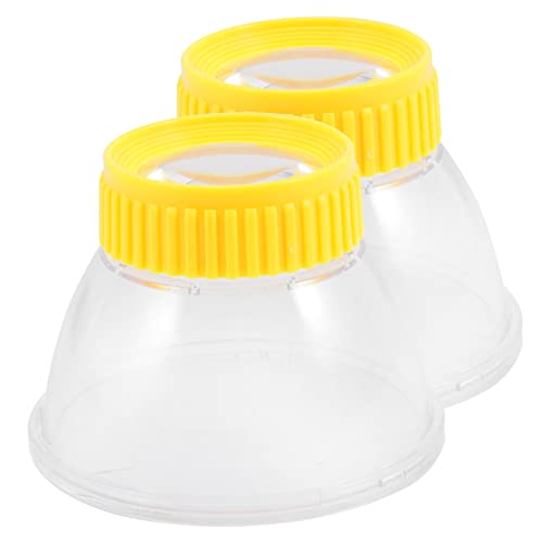 IMIKEYA 2 Stück Beobachtungsbox für Insekten drinnen Bug Catcher Käfig Bug-Catcher-Viewer Fehlerbetrachter Fänger vergrößernder Betrachter Fangset für Plastik Yellow von IMIKEYA