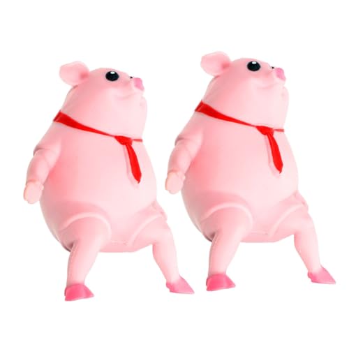 IMIKEYA 2 Stück Dekompressionsspielzeug Squeeze sensorisches tierisches Quetschspielzeug kniffliges Tierspielzeug quetschen Neuheit lustiges Sand Rosa von IMIKEYA