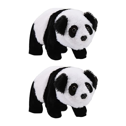 IMIKEYA 2 Stück Elektrisches Plüschpanda Lustiges Interaktives Kuscheltier für Bewegliches und Geräuschmachendes Design für Geburtstagsfeiern und Spielspaß von IMIKEYA