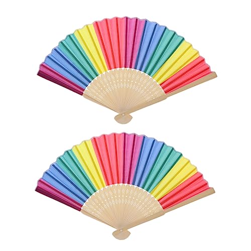 IMIKEYA 2stücke Regenbogen-faltfächer Faltventilatoren Für Party Und Sommer Farbenfroh Und Tragbar IMIKEYA 2stücke Regenbogen-faltfächer Faltventilatoren Für Party Und Sommer Farbenfroh Und Tragbar von IMIKEYA