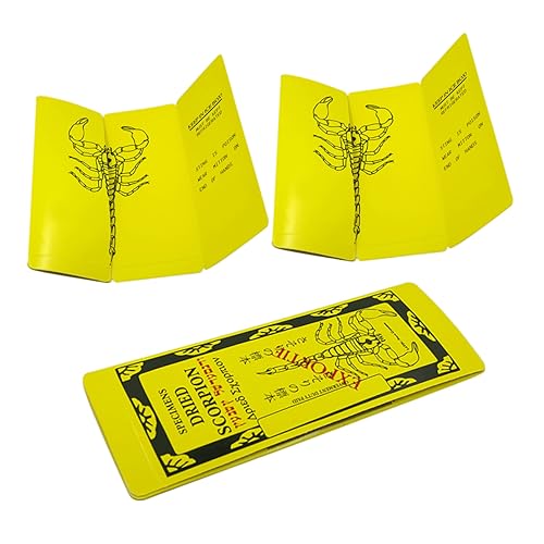 IMIKEYA 2 Stück Getrocknetes Skorpionexemplar -Exemplar Werkzeug -Requisiten Yellow von IMIKEYA