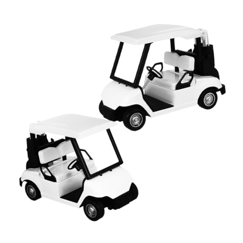 IMIKEYA 2 Stück Golfwagenmodell Golf zubehör Auto Golf Geschenkidee Minigolfwagen für -Golfwagen deko Golfwagen-Fahrzeug Golfwagen aus Legierung Weiß von IMIKEYA