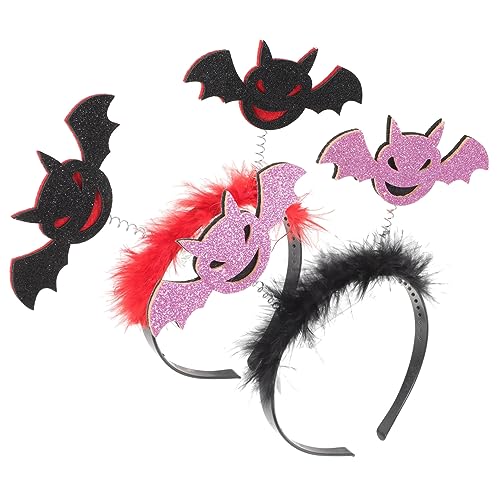 IMIKEYA 2 Stück Halloween Haarreif mit Fledermaus Dekorativer Kopfschmuck für Cosplay und Partys für Erwachsene Schwarz und Vielseitig Einsetzbar für Hochzeiten Valentinstag und von IMIKEYA