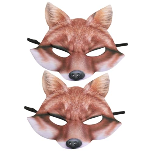 IMIKEYA 2 Stück Halloween-Maske halloween dekoration halloween gesichtsmaske Tiermaske für Cosplay Kostüme Und Leistung kostüm Tiergesichtsmaske Tiermasken für Erwachsene Eva Yellow IMIKEYA 2 Stück Halloween-Maske halloween dekoration halloween gesichtsmaske Tiermaske für Cosplay Kostüme Und Leistung kostüm Tiergesichtsmaske Tiermasken für Erwachsene Eva Yellow von IMIKEYA
