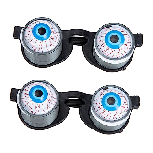 IMIKEYA 2 Stück Halloween Party Brille mit Elastischem Augenball Lustige Masquerade Requisite Robustem Gruseliges Kostümzubehör für Foto Spaß und Bar Dekoration von IMIKEYA