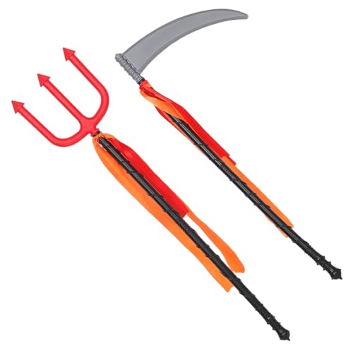 IMIKEYA 2 Stück Halloween Reaper Sense und Teufels- Kunststoff Prop für Cosplay Party Demon Kostüm Zubehör für Erwachsene und Teens von IMIKEYA
