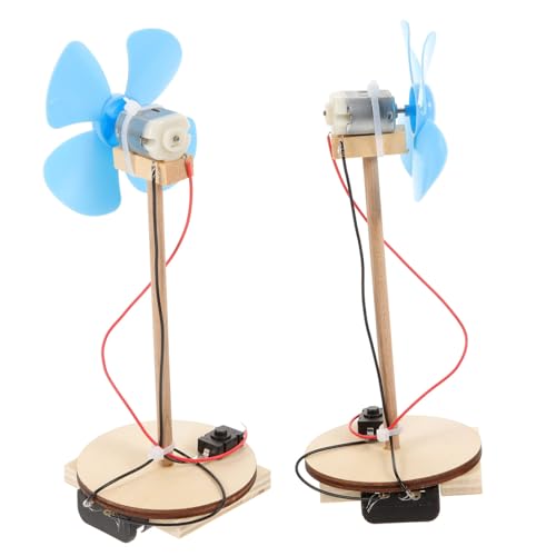 IMIKEYA 2 Stück Handgefertigter Elektrischer Elektrischer Experimentierkasten Motor Klein Mini-handfächer Lüfter Wissenschafts-kit Tragbarer Rot von IMIKEYA