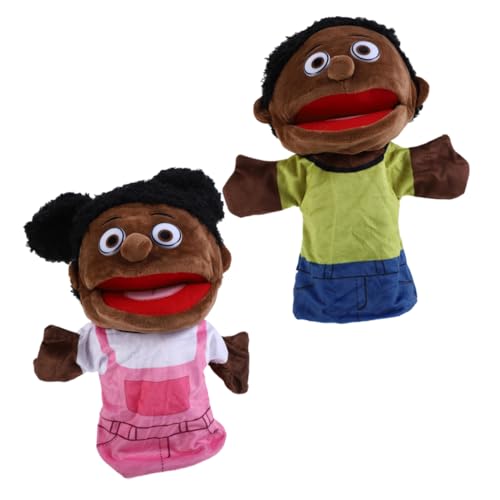 IMIKEYA 2 Stück Handpuppenrequisiten Marionette Fingerpuppen der Familie Rollenspiel-Handpuppe Kinderpuppen süße ausgestopfte Handpuppe Familienpuppen PP Baumwolle von IMIKEYA