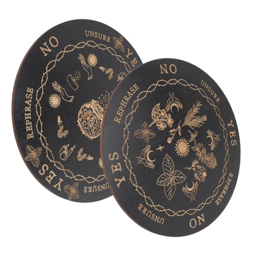 IMIKEYA 2 Stück Hölzerne Tarotkarten Nachrichtentafel Wünschelrutenpendel Mit Babyzeichen Erstes Retro Brett Spirit Board Tarottisch Rustikale Wahrsagerei Wicca Meditation IMIKEYA 2 Stück Hölzerne Tarotkarten Nachrichtentafel Wünschelrutenpendel Mit Babyzeichen Erstes Retro Brett Spirit Board Tarottisch Rustikale Wahrsagerei Wicca Meditation von IMIKEYA