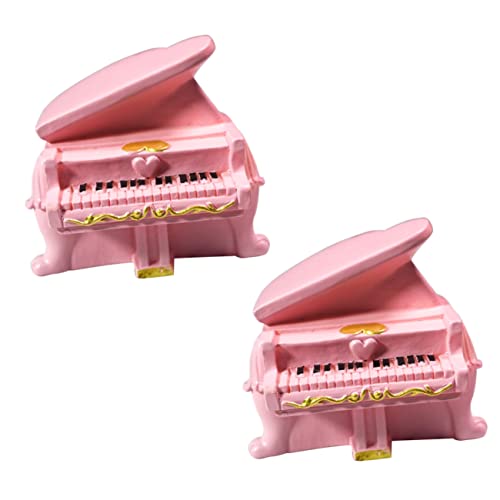 IMIKEYA 2stücke Mini Klavier Modell Resin Piano Ornamente Für Puppenhaus Dekoration DIY Mikrolandschaft Zubehör Kreatives Bastelmaterial Für Kinderzimmer Und Spielzeughäuser von IMIKEYA