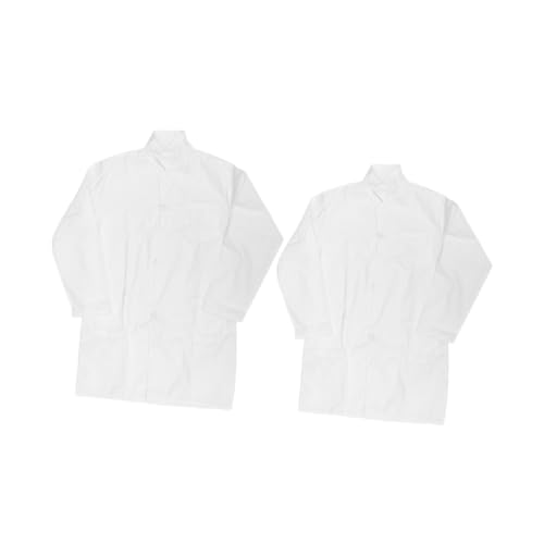 IMIKEYA 2 Stück Laborkittel aus Baumwolle Waschbar Unisex Wissenschaftler Kostüm Rollenspiel Outfit für Jungen und Mädchen Leichte Wissenschaftler Kleidung Teiliges Xl von IMIKEYA
