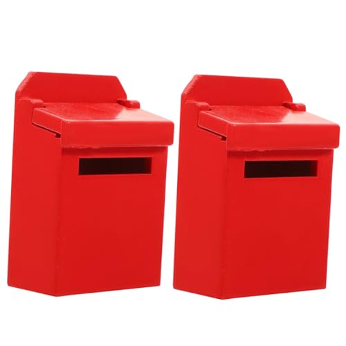 IMIKEYA 2 Stück Letterbox-Modell Post Miniaturen Figuren bastelset bastelmaterial für holzmodelle winziger Briefkasten aus Holz Mini-Briefkasten hölzern rot IMIKEYA 2 Stück Letterbox-Modell Post Miniaturen Figuren bastelset bastelmaterial für holzmodelle winziger Briefkasten aus Holz Mini-Briefkasten hölzern rot von IMIKEYA
