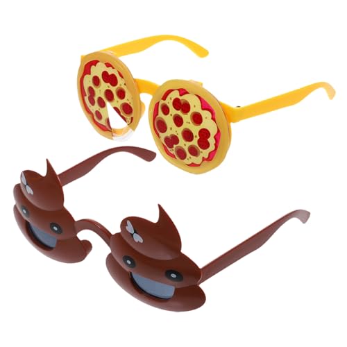 IMIKEYA 2 Stück Lustige Partybrillen Kreative Scherzbrillen mit Pizza und Poop Design Leichte PC Material Foto Requisiten für Halloween Geburtstag Karneval Komfortable Kostümaccessoires IMIKEYA 2 Stück Lustige Partybrillen Kreative Scherzbrillen mit Pizza und Poop Design Leichte PC Material Foto Requisiten für Halloween Geburtstag Karneval Komfortable Kostümaccessoires von IMIKEYA