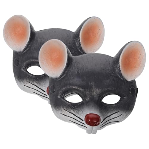 IMIKEYA 2 Stück Mausmasken: 3D-Kostüm Halloween-Rattenmaske Für Erwachsene Und Kinder Angenehm Zu Tragen Realistische Tiergesichtsmasken Karnevalspartys Cosplay IMIKEYA 2 Stück Mausmasken: 3D-Kostüm Halloween-Rattenmaske Für Erwachsene Und Kinder Angenehm Zu Tragen Realistische Tiergesichtsmasken Karnevalspartys Cosplay von IMIKEYA