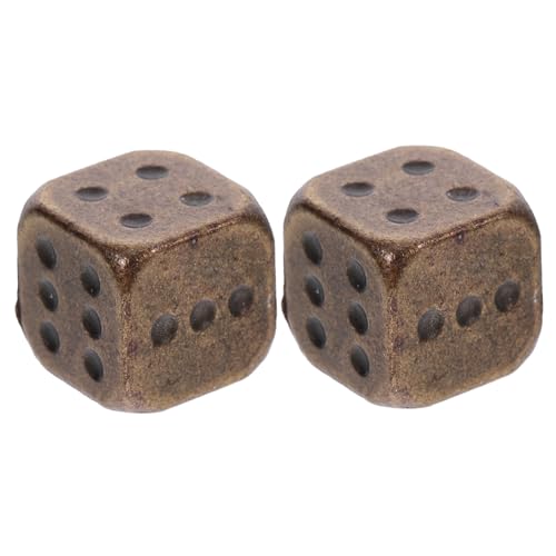 IMIKEYA 2 Stück Metallspielwürfel Partyspielwürfel Brettspiel Ersatz Nummerierte Würfel von IMIKEYA