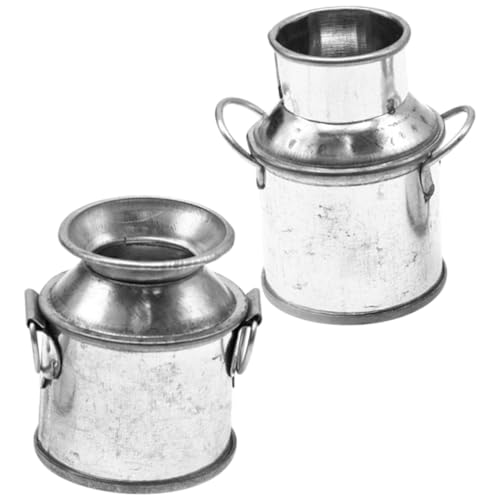 IMIKEYA 2 Stück Mini-Milchkännchen Miniatur Milchaufbewahrungsflasche Behälter Milchglas hühner gieskanne kinderspielzeug Mini-Eimer Dekorationsideen für kleine Häuser Legierung IMIKEYA 2 Stück Mini-Milchkännchen Miniatur Milchaufbewahrungsflasche Behälter Milchglas hühner gieskanne kinderspielzeug Mini-Eimer Dekorationsideen für kleine Häuser Legierung von IMIKEYA
