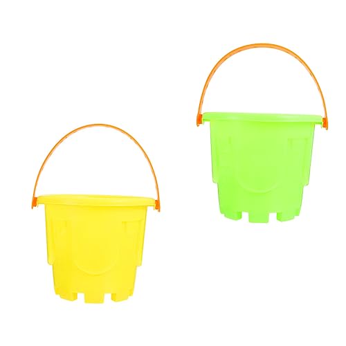 IMIKEYA 2 Stück Mini Strand Eimer Lustiges Sandspielzeug für Farbenfrohe Plastikeimer für Strand und Garten für Kreative Spielstunden im Freien Zufällige Farbe von IMIKEYA