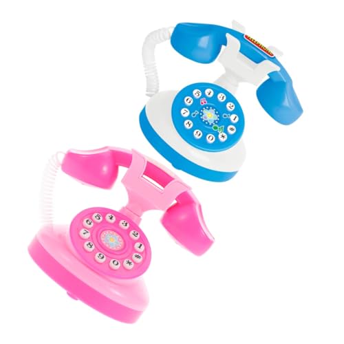 IMIKEYA 2 Stück Mini-Telefonspielzeug für interaktives Vintage Telefon Rollenspiel Telefon altes Schultelefon Vintage Telefon Plastik von IMIKEYA