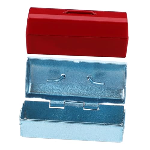 IMIKEYA 2 Stück Miniatur-werkzeugkasten Für Puppenhaus, Mini-werkzeugkoffer Aus Metall, Modell Für Party, Puppenhaus-Dekoration, Zubehör, Garagenzubehör, Rollenspiel IMIKEYA 2 Stück Miniatur-werkzeugkasten Für Puppenhaus, Mini-werkzeugkoffer Aus Metall, Modell Für Party, Puppenhaus-Dekoration, Zubehör, Garagenzubehör, Rollenspiel von IMIKEYA