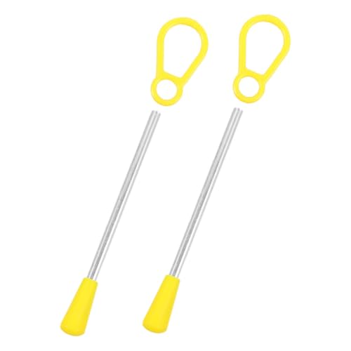 IMIKEYA 2 Stück Musikinstrument Dreieck Eisenstäbe Percussion -Teil Ersatz für dreieckige Eisenstäbe Performance-Dreieck-Eisenstab Handschlagwerkzeug Dreieckige Eisenteile Plastik Yellow von IMIKEYA