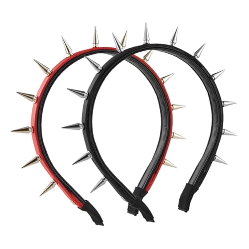 IMIKEYA 2 Stück Nieten Stirnband Punk Kopfbedeckung Spike Stirnbänder Damen Gothic Accessoires Emo Haarband Für Damen Anzug Szene Mit Statement Halloween Halloween Stirnband IMIKEYA 2 Stück Nieten Stirnband Punk Kopfbedeckung Spike Stirnbänder Damen Gothic Accessoires Emo Haarband Für Damen Anzug Szene Mit Statement Halloween Halloween Stirnband von IMIKEYA