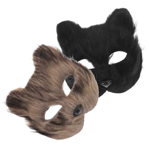 IMIKEYA 2 Stück Plüsch Fuchsmaske für Damen Cosplay Halbmaske für Maskerade Ball und Halloween Kostümparty Zubehör für Kreative Auftritte IMIKEYA 2 Stück Plüsch Fuchsmaske für Damen Cosplay Halbmaske für Maskerade Ball und Halloween Kostümparty Zubehör für Kreative Auftritte von IMIKEYA