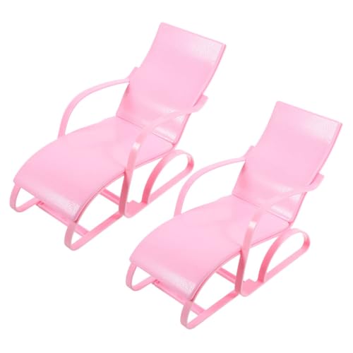 IMIKEYA 2 Stück Puppen Strandstuhl Sandkasten Puppen Puppenhochstuhl Puppenträger Puppenhaus Buggy Miniatur Puppenhaus Strandszene Babypuppe Mini Hausstuhl Modell von IMIKEYA