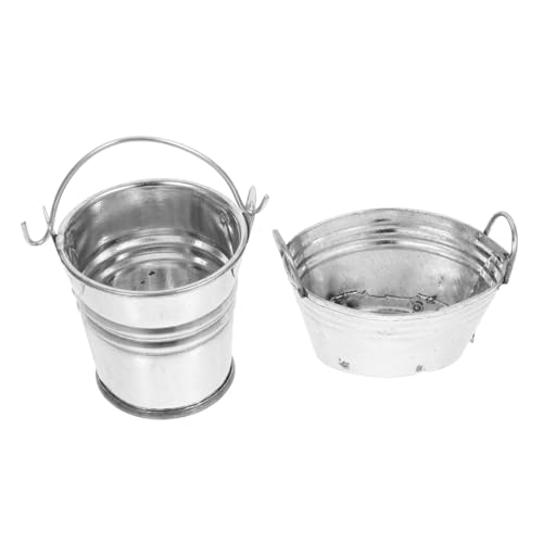 IMIKEYA 2 Stück Puppenhaus Mini-eiseneimer Miniatur-Eimer-Modell Miniatur-kunsteimer Miniatur-zubehör Mini-Halter Mini- -dekore Simuliertes Eimermodell Miniaturspielzeug Minifass Silver IMIKEYA 2 Stück Puppenhaus Mini-eiseneimer Miniatur-Eimer-Modell Miniatur-kunsteimer Miniatur-zubehör Mini-Halter Mini- -dekore Simuliertes Eimermodell Miniaturspielzeug Minifass Silver von IMIKEYA