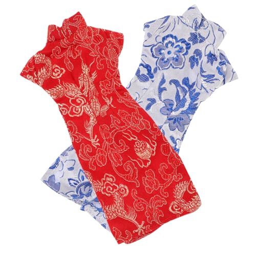 IMIKEYA 2 Stück Puppenkleidung Miniatur-Cheongsam Mädchen Spielzeugbabypuppe Outfits Puppenzubehör Kleidung Für Wiedergeborene Babypuppen Puppe Cheongsam Chinesische Puppen Stoff von IMIKEYA
