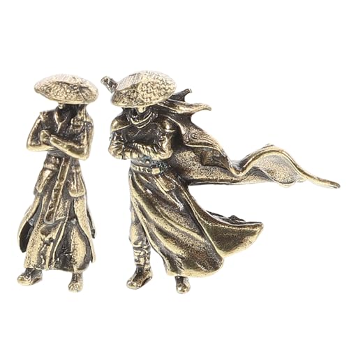 IMIKEYA 2 Stück Antike Chinesische Krieger Figuren Landschaft Dekoration für Bonsai Miniatur Statuen für Terrarien und Garten von IMIKEYA