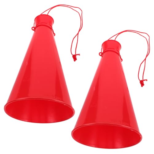 IMIKEYA 2 Stück Robustes Megaphone aus Kunststoff Tragbare Jubelhörner für Party Sport und Cheerleading Leichtes Langlebiges Anfeuerungszubehör für Gruppen und Events von IMIKEYA